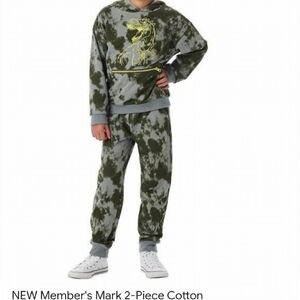 Member's Mark Kids Green Tie-Dye Sweatpants